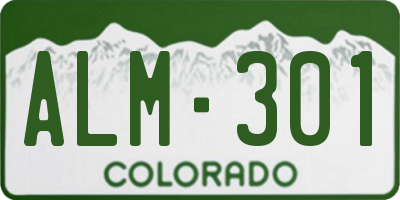 CO license plate ALM301