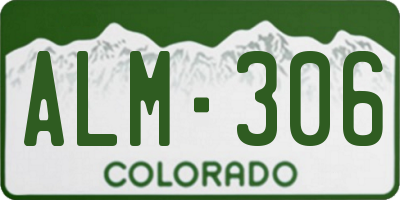 CO license plate ALM306
