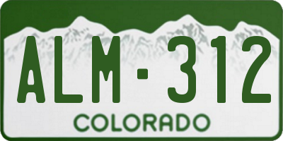 CO license plate ALM312