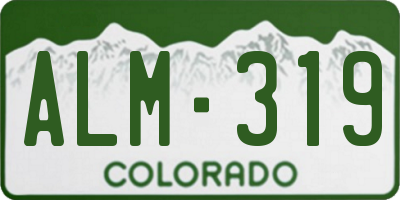 CO license plate ALM319