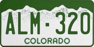 CO license plate ALM320