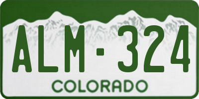 CO license plate ALM324