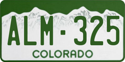 CO license plate ALM325