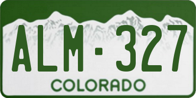 CO license plate ALM327