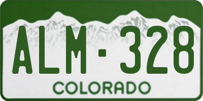 CO license plate ALM328