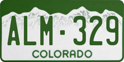 CO license plate ALM329