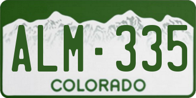 CO license plate ALM335