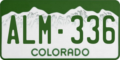 CO license plate ALM336