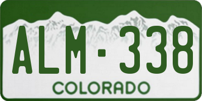 CO license plate ALM338