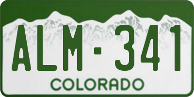 CO license plate ALM341