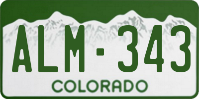 CO license plate ALM343