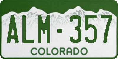 CO license plate ALM357