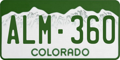 CO license plate ALM360