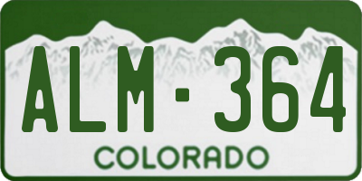 CO license plate ALM364