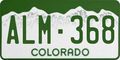 CO license plate ALM368