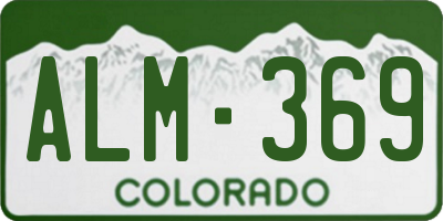 CO license plate ALM369