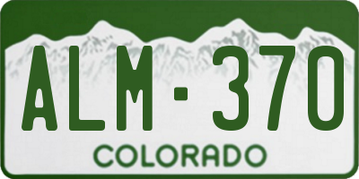 CO license plate ALM370