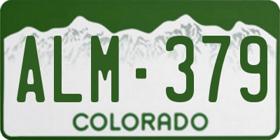 CO license plate ALM379