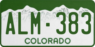 CO license plate ALM383