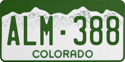 CO license plate ALM388