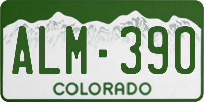 CO license plate ALM390