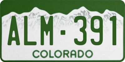 CO license plate ALM391