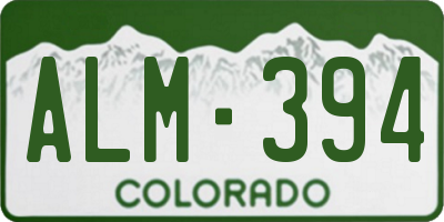 CO license plate ALM394