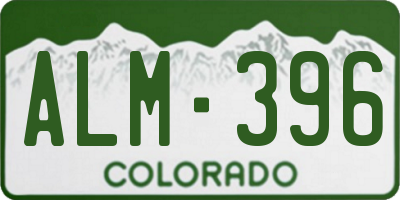 CO license plate ALM396