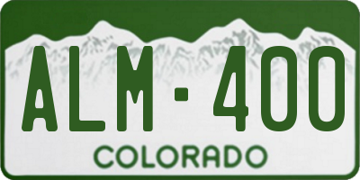 CO license plate ALM400