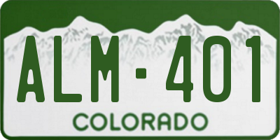 CO license plate ALM401