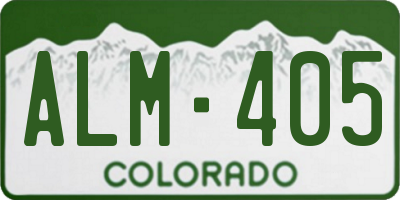 CO license plate ALM405