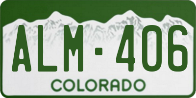 CO license plate ALM406