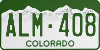 CO license plate ALM408