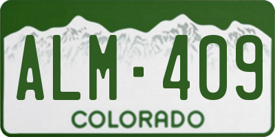 CO license plate ALM409