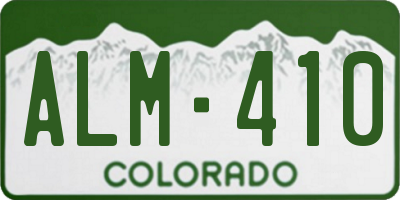 CO license plate ALM410