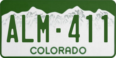 CO license plate ALM411