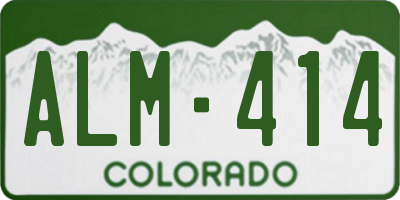 CO license plate ALM414