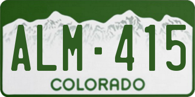 CO license plate ALM415