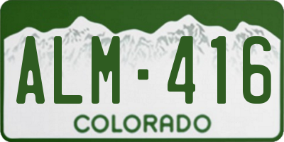 CO license plate ALM416