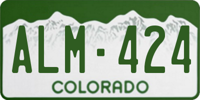 CO license plate ALM424