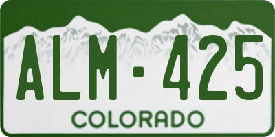 CO license plate ALM425