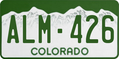 CO license plate ALM426