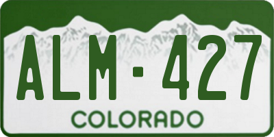 CO license plate ALM427