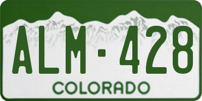 CO license plate ALM428