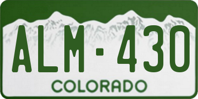 CO license plate ALM430