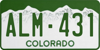 CO license plate ALM431