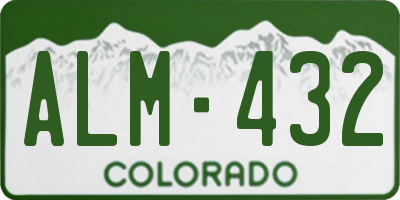 CO license plate ALM432