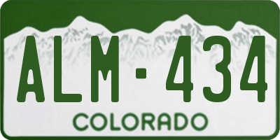 CO license plate ALM434