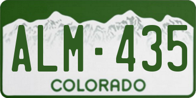 CO license plate ALM435