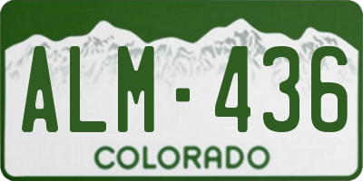 CO license plate ALM436